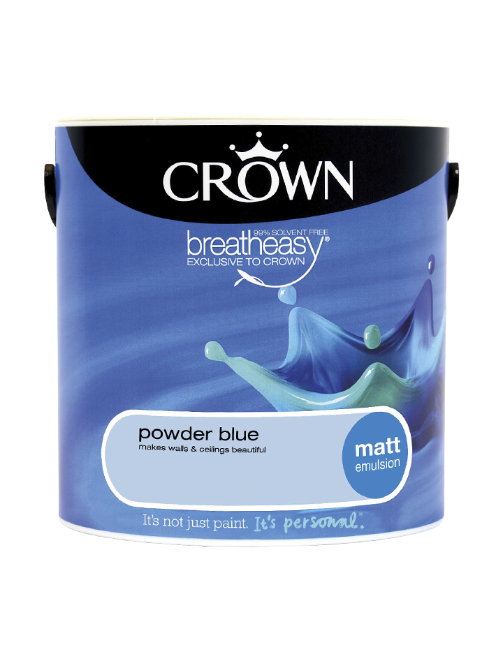 Powder Blue Standard Emulsion Matt Standard Emulsion Crown Paints