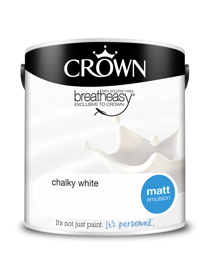 Chalky White Matt Standard Emulsion Crown Paints